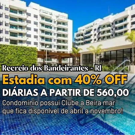 Appartement Paraiso No Recreio-Rj: 02 Quartos Com Piscina